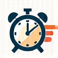 Graphic representing speed and time icon