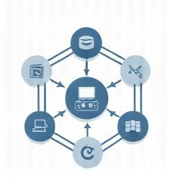 Graphic representing system integration icon